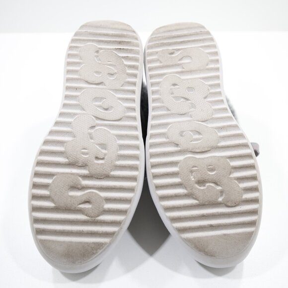 Skechers BOBS Skipper Wave Gray Suede Faux-Fur Lined Platform Booties - 7.5 - Picture 7 of 7